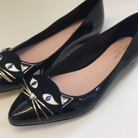 kate spade flats black